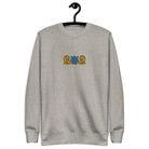 Sicilian Tile Motif Embroidered Sweatshirt - The Global Wanderer