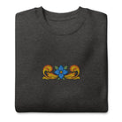 Sicilian Tile Motif Embroidered Sweatshirt - The Global Wanderer