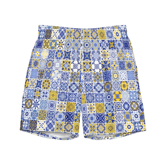 Sicilian Tile Recycled Men's Swim Trunks - The Global Wanderer