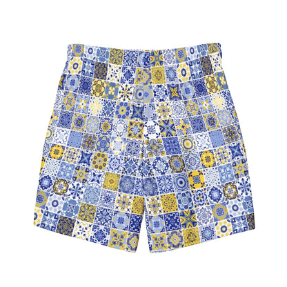 Sicilian Tile Recycled Men's Swim Trunks - The Global Wanderer