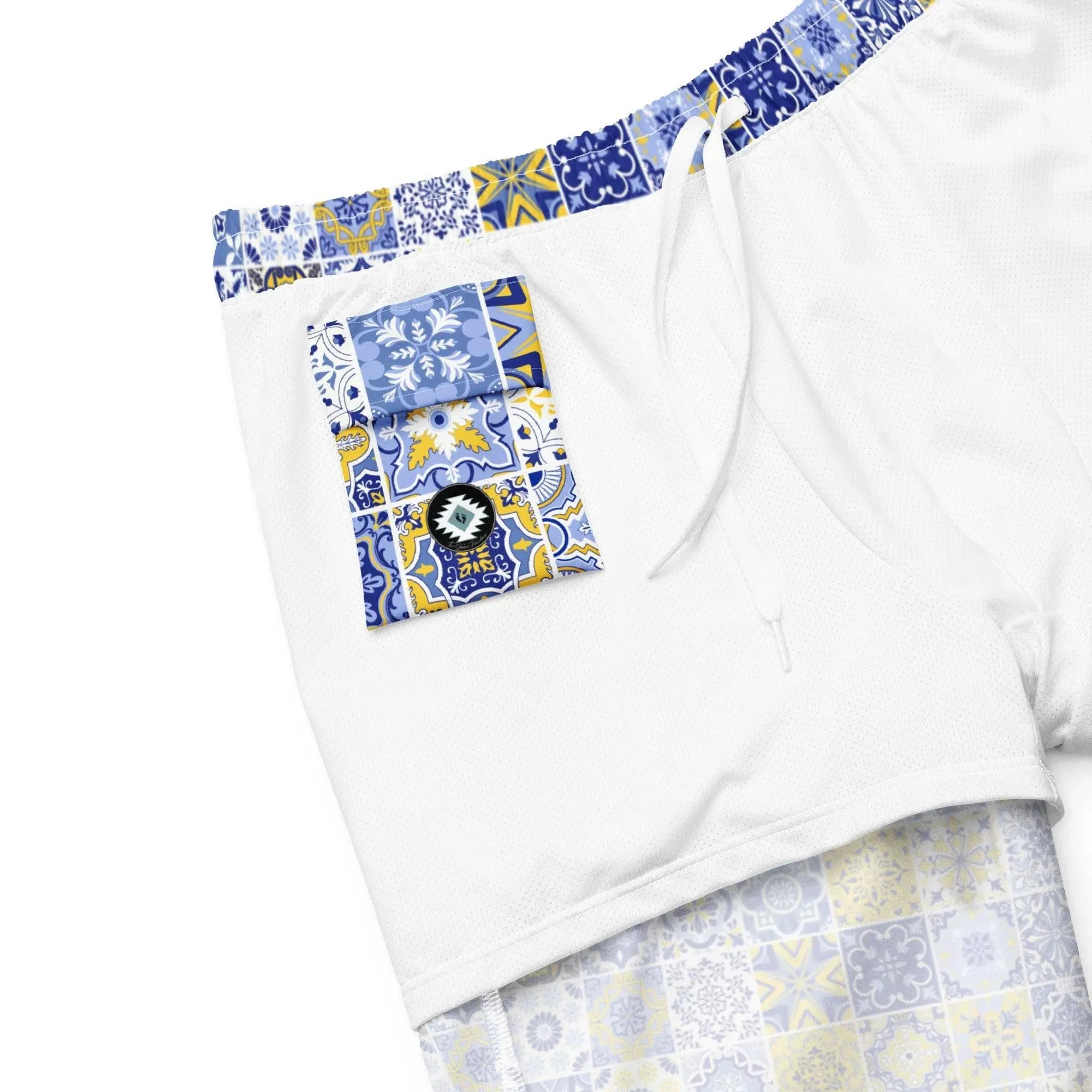Sicilian Tile Recycled Men's Swim Trunks - The Global Wanderer