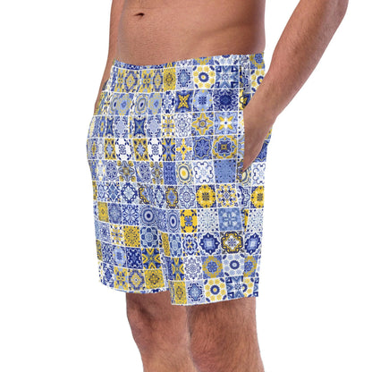 Sicilian Tile Recycled Men's Swim Trunks - The Global Wanderer