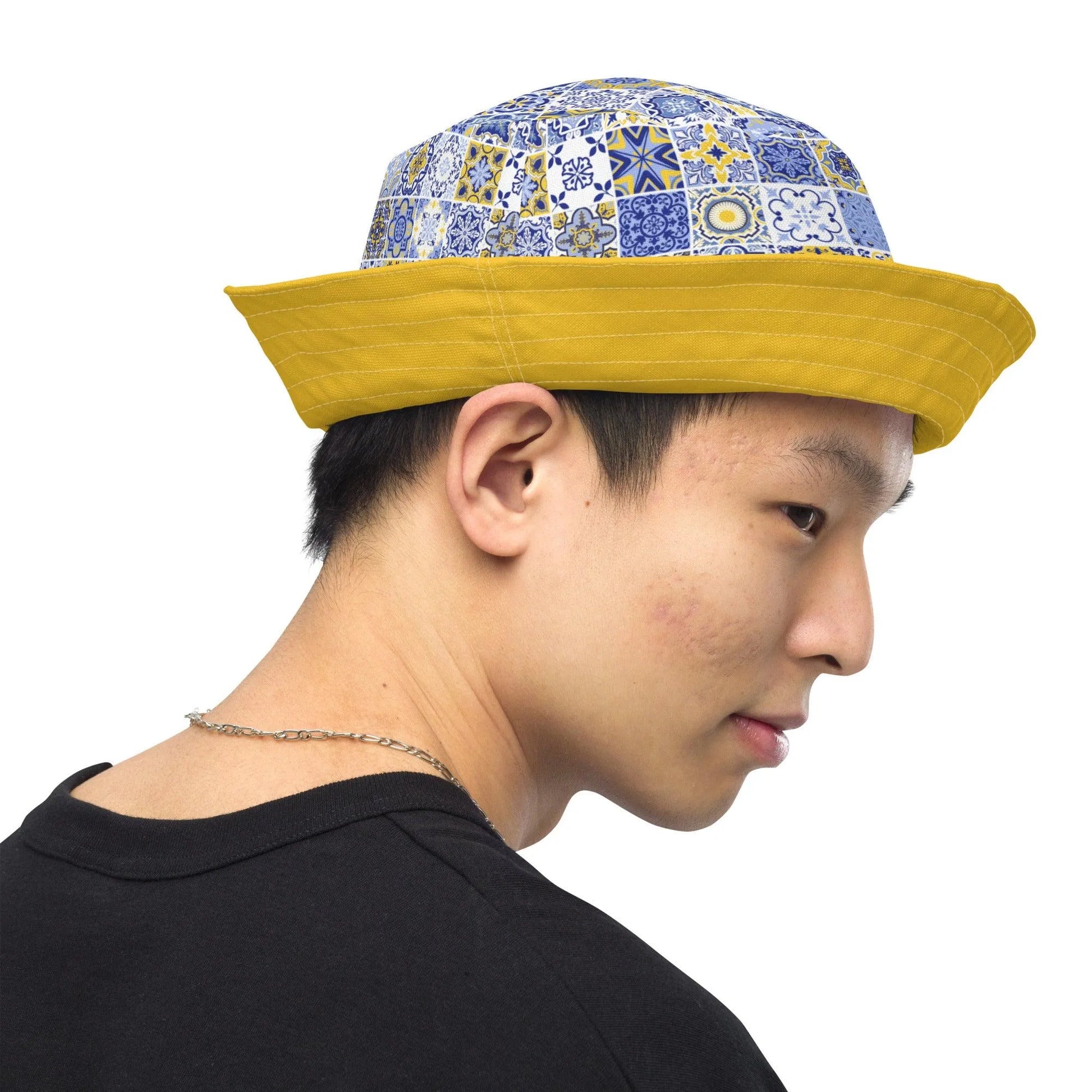 Sicilian Tile Reversible Bucket Hat - The Global Wanderer