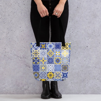 Sicilian Tile Tote Bag - The Global Wanderer