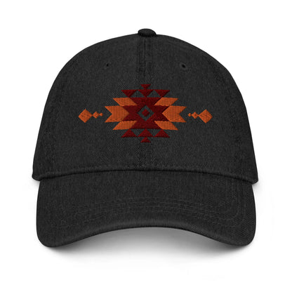 Southwestern Embroidered Denim Dad Hat - The Global Wanderer