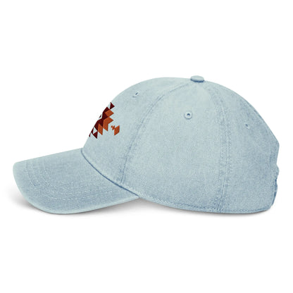 Southwestern Embroidered Denim Dad Hat - The Global Wanderer