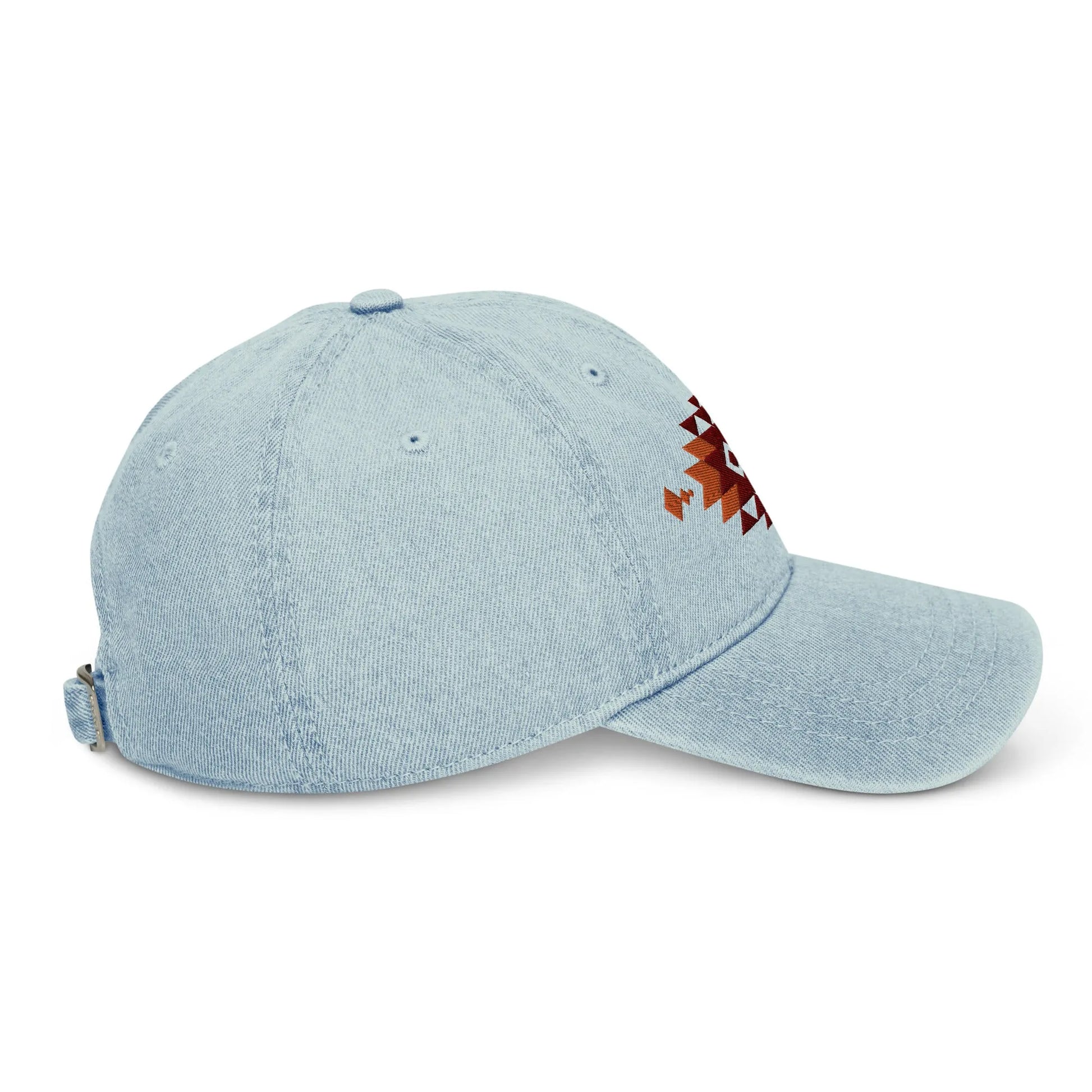 Southwestern Embroidered Denim Dad Hat - The Global Wanderer