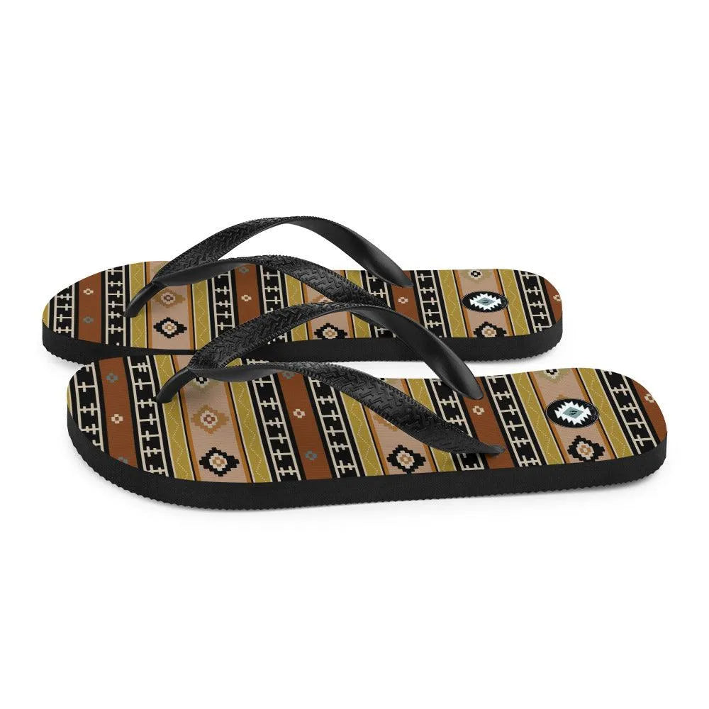 Southwestern Print Flip Flops - The Global Wanderer