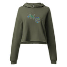 Spanish Mosaic Lizard Embroidered Cropped Hoodie - The Global Wanderer
