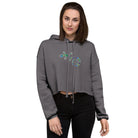 Spanish Mosaic Lizard Embroidered Cropped Hoodie - The Global Wanderer
