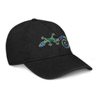 Spanish Mosaic Lizard Embroidered Denim Dad Hat - The Global Wanderer