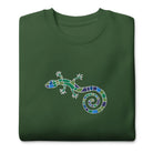 Spanish Mosaic Lizard Embroidered Sweatshirt - The Global Wanderer