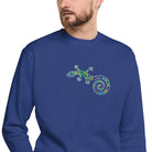 Spanish Mosaic Lizard Embroidered Sweatshirt - The Global Wanderer