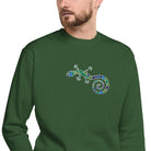 Spanish Mosaic Lizard Embroidered Sweatshirt - The Global Wanderer