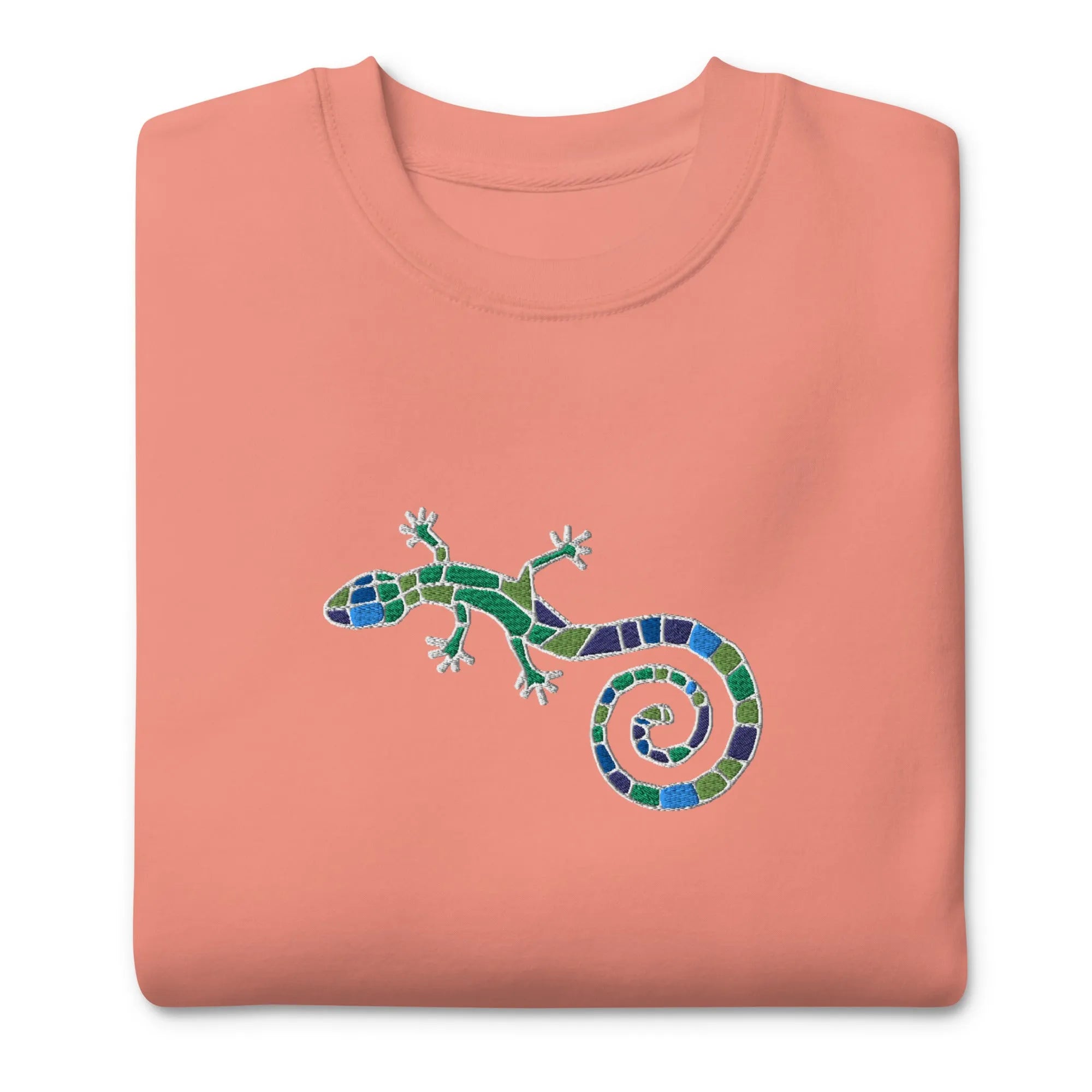 Spanish Mosaic Lizard Embroidered Sweatshirt - The Global Wanderer
