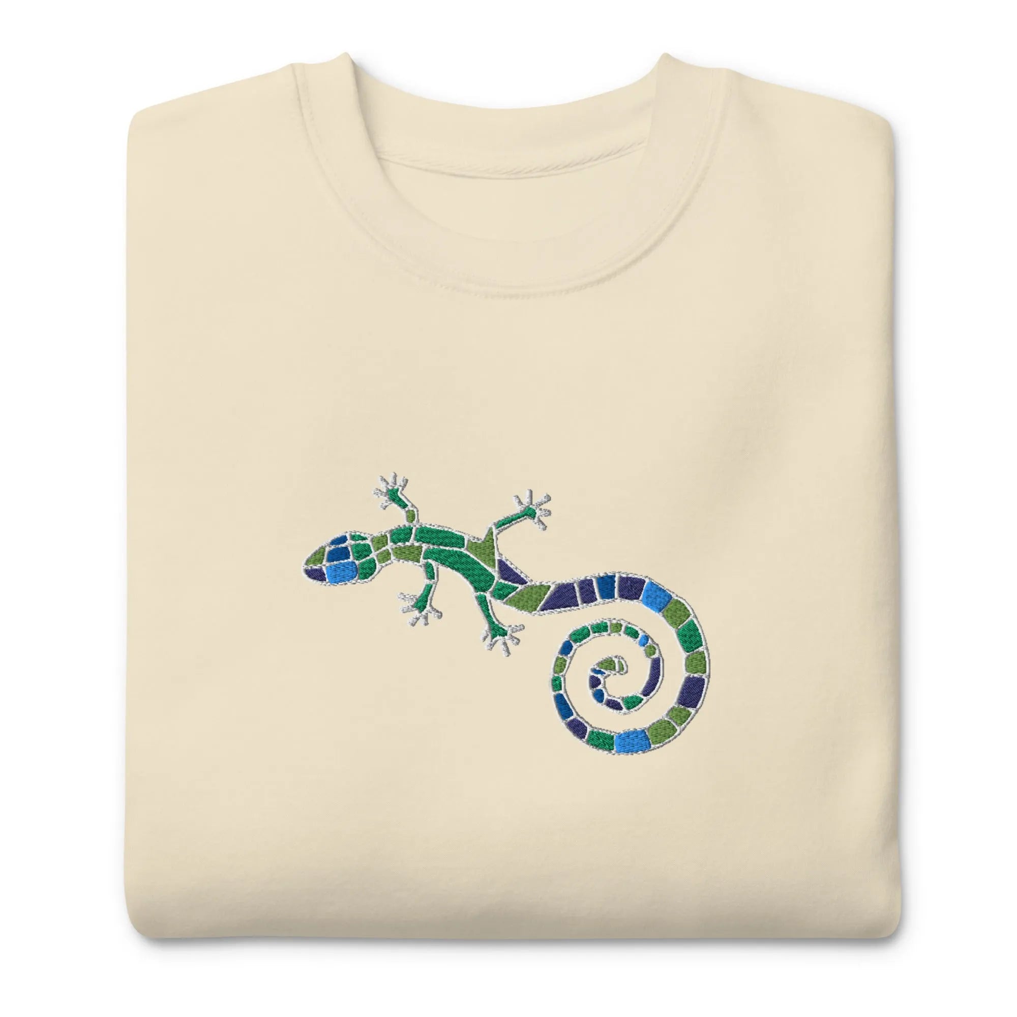 Spanish Mosaic Lizard Embroidered Sweatshirt - The Global Wanderer