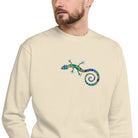 Spanish Mosaic Lizard Embroidered Sweatshirt - The Global Wanderer