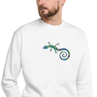 Spanish Mosaic Lizard Embroidered Sweatshirt - The Global Wanderer