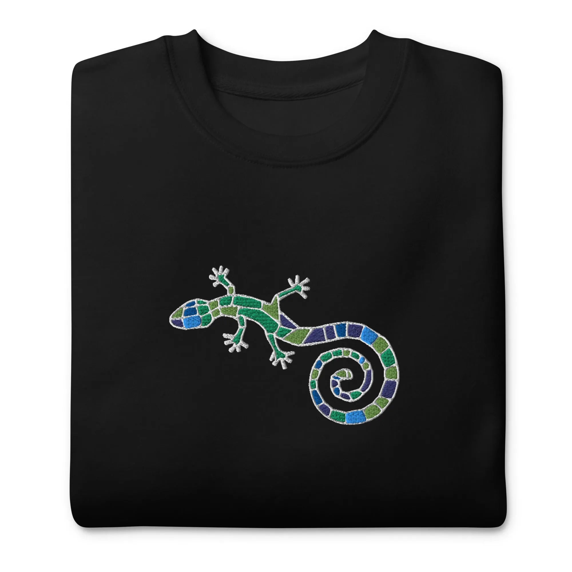 Spanish Mosaic Lizard Embroidered Sweatshirt - The Global Wanderer