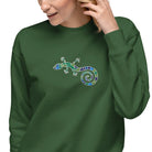 Spanish Mosaic Lizard Embroidered Sweatshirt - The Global Wanderer