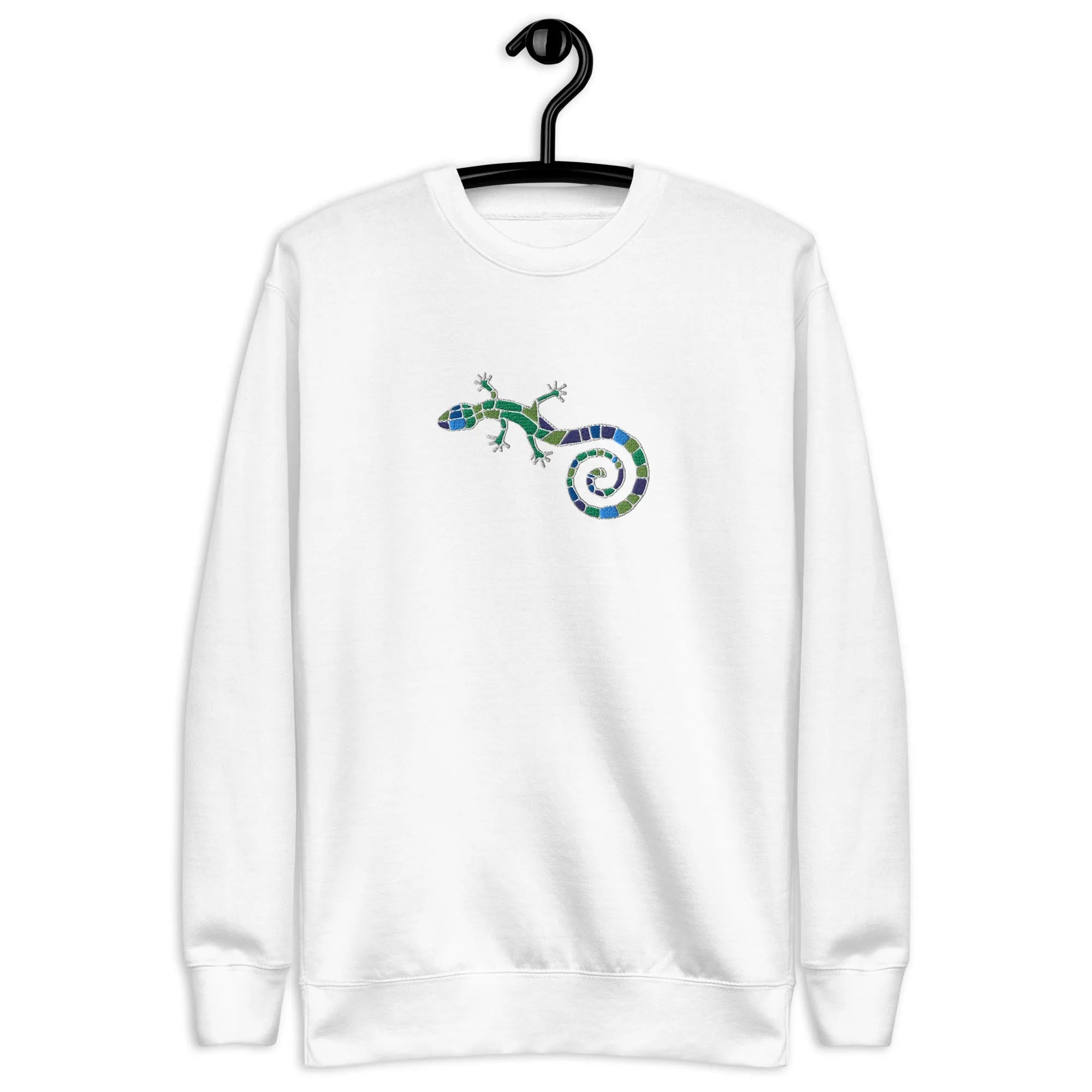 Spanish Mosaic Lizard Embroidered Sweatshirt - The Global Wanderer