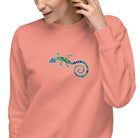 Spanish Mosaic Lizard Embroidered Sweatshirt - The Global Wanderer