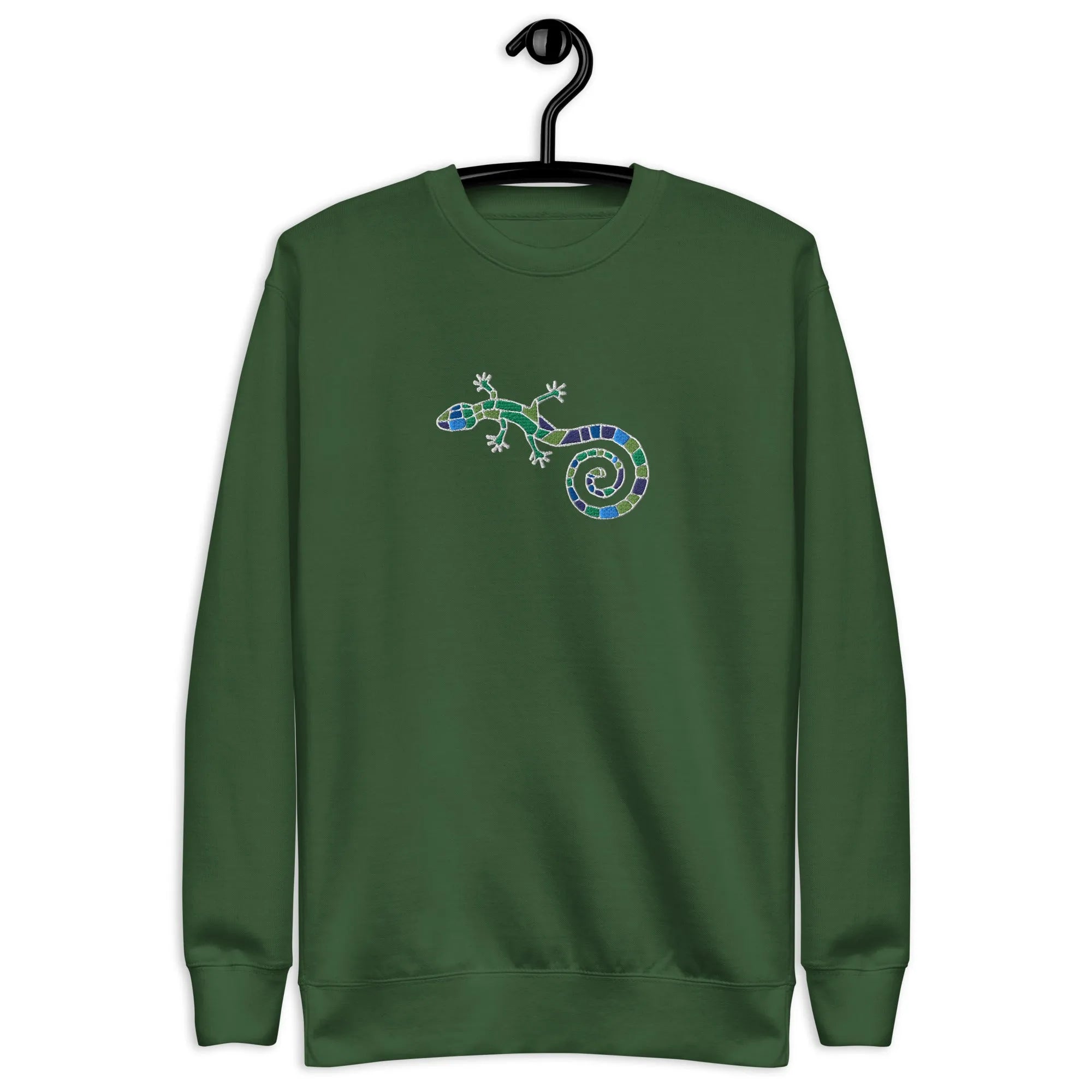 Spanish Mosaic Lizard Embroidered Sweatshirt - The Global Wanderer
