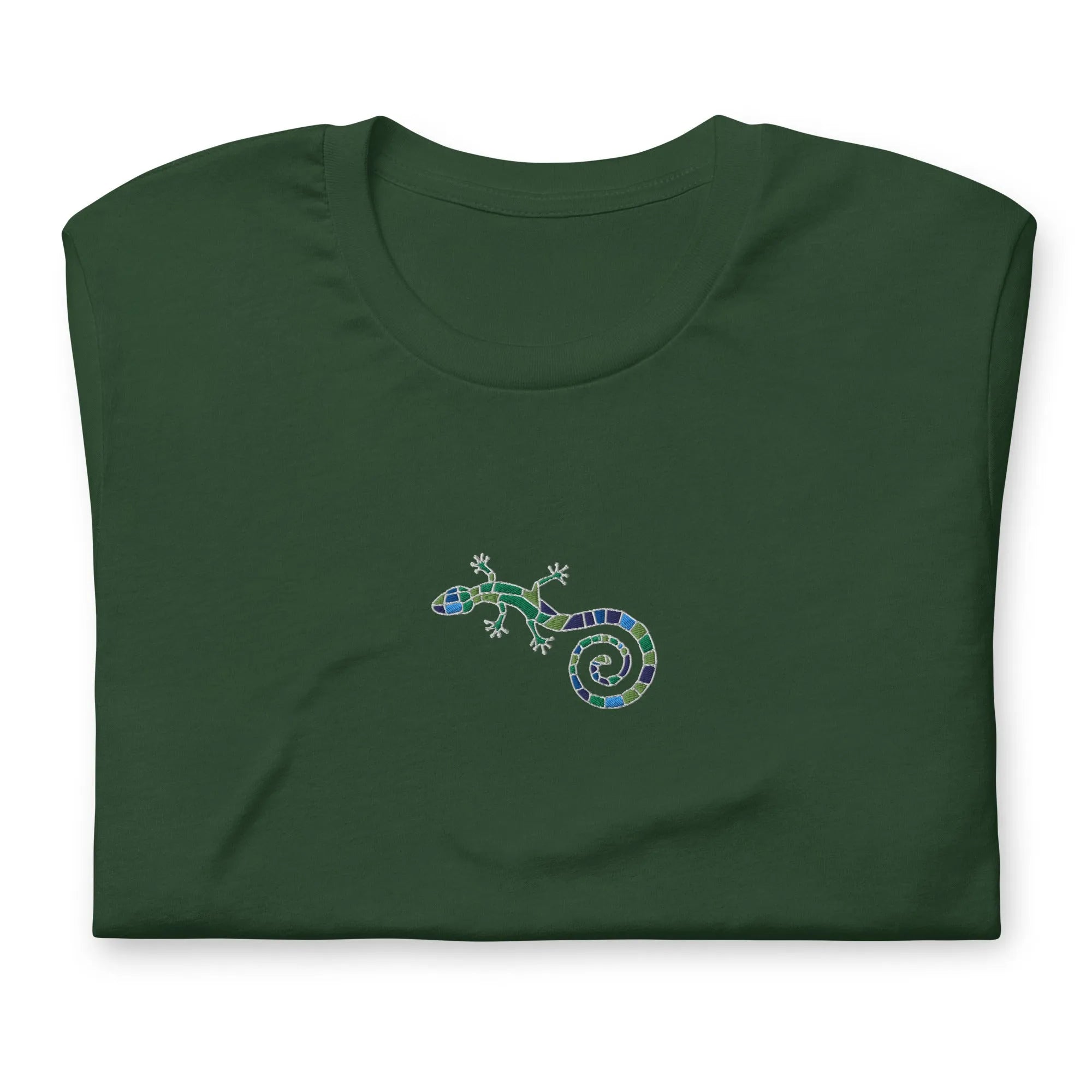 Spanish Mosaic Lizard Embroidered T-Shirt - The Global Wanderer