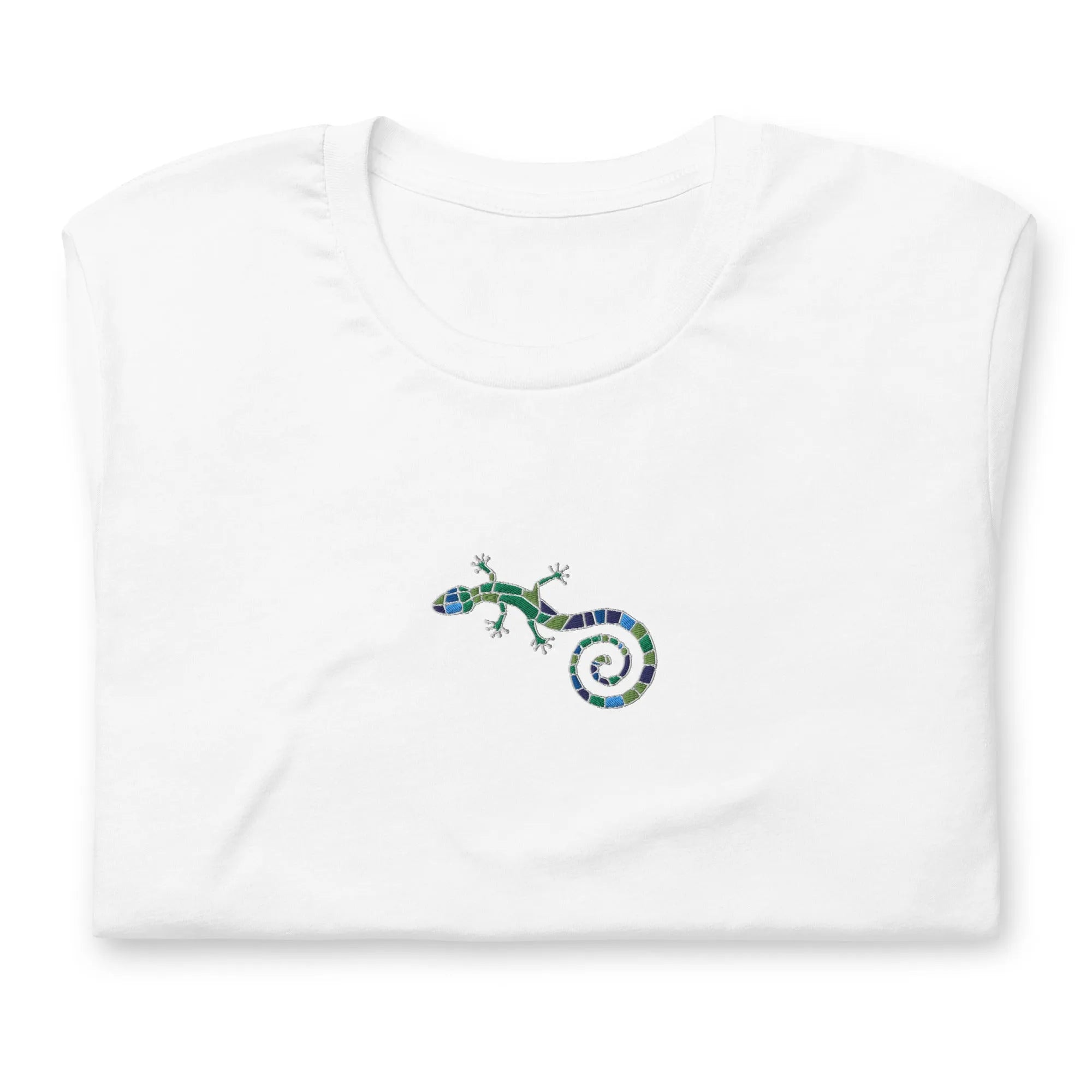 Spanish Mosaic Lizard Embroidered T-Shirt - The Global Wanderer