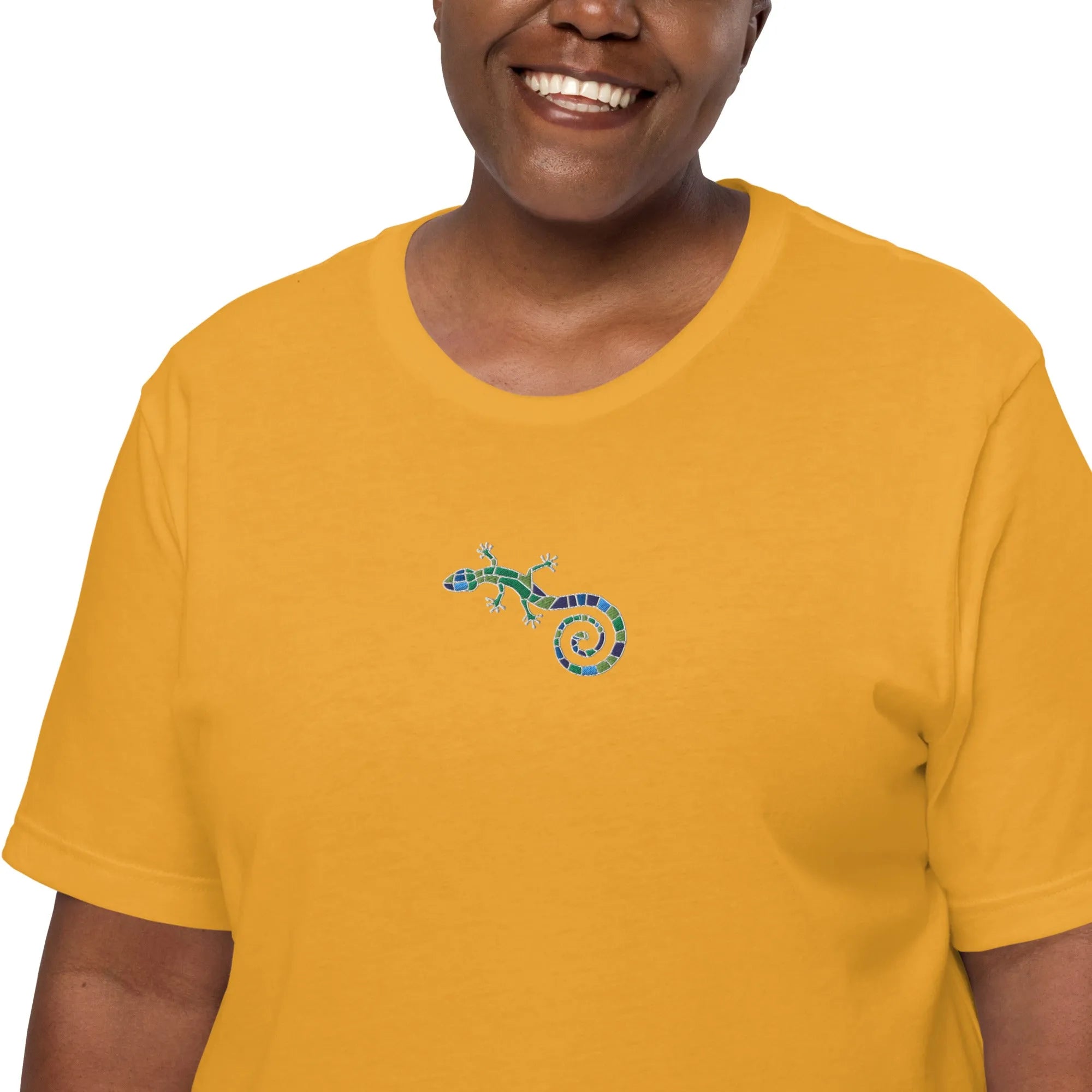 Spanish Mosaic Lizard Embroidered T-Shirt - The Global Wanderer