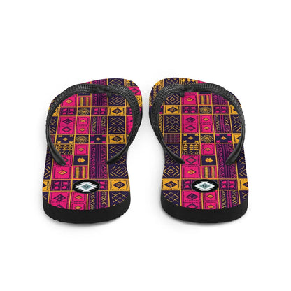 Ghanaian Kente Cloth Flip Flops