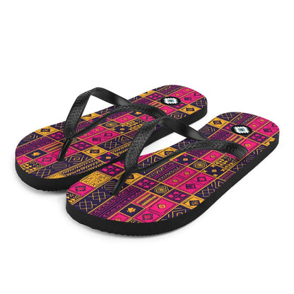 Ghanaian Kente Cloth Flip Flops