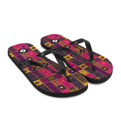 Ghanaian Kente Cloth Flip Flops