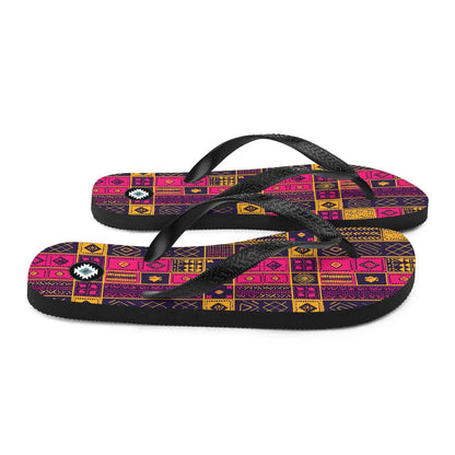 Ghanaian Kente Cloth Flip Flops