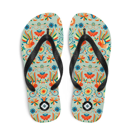 Mexican Otomi Flip Flops - The Global Wanderer