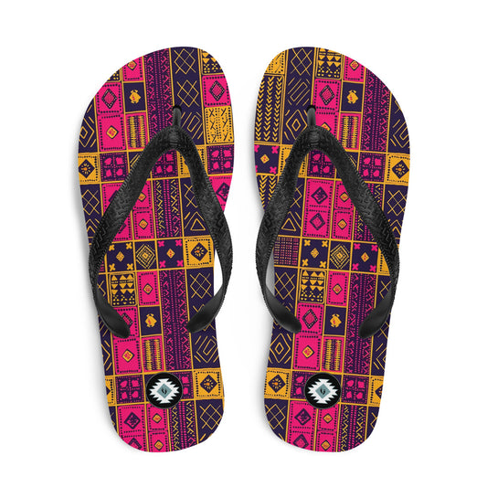 Ghanaian Kente Cloth Flip Flops - The Global Wanderer