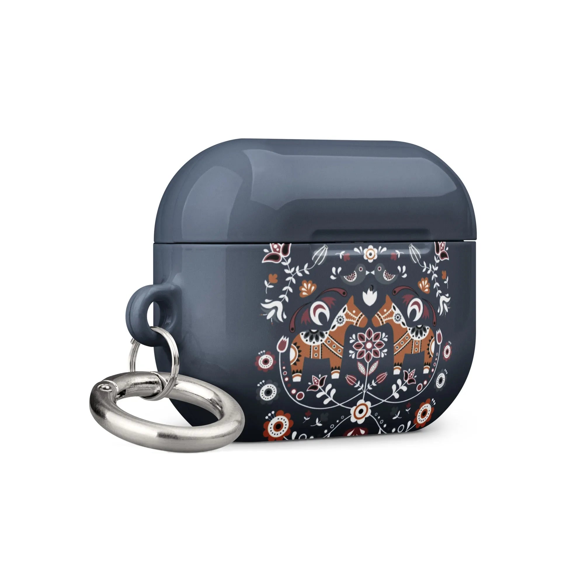 Swedish Dala Horse AirPod Pro 2 Case - Blue - The Global Wanderer