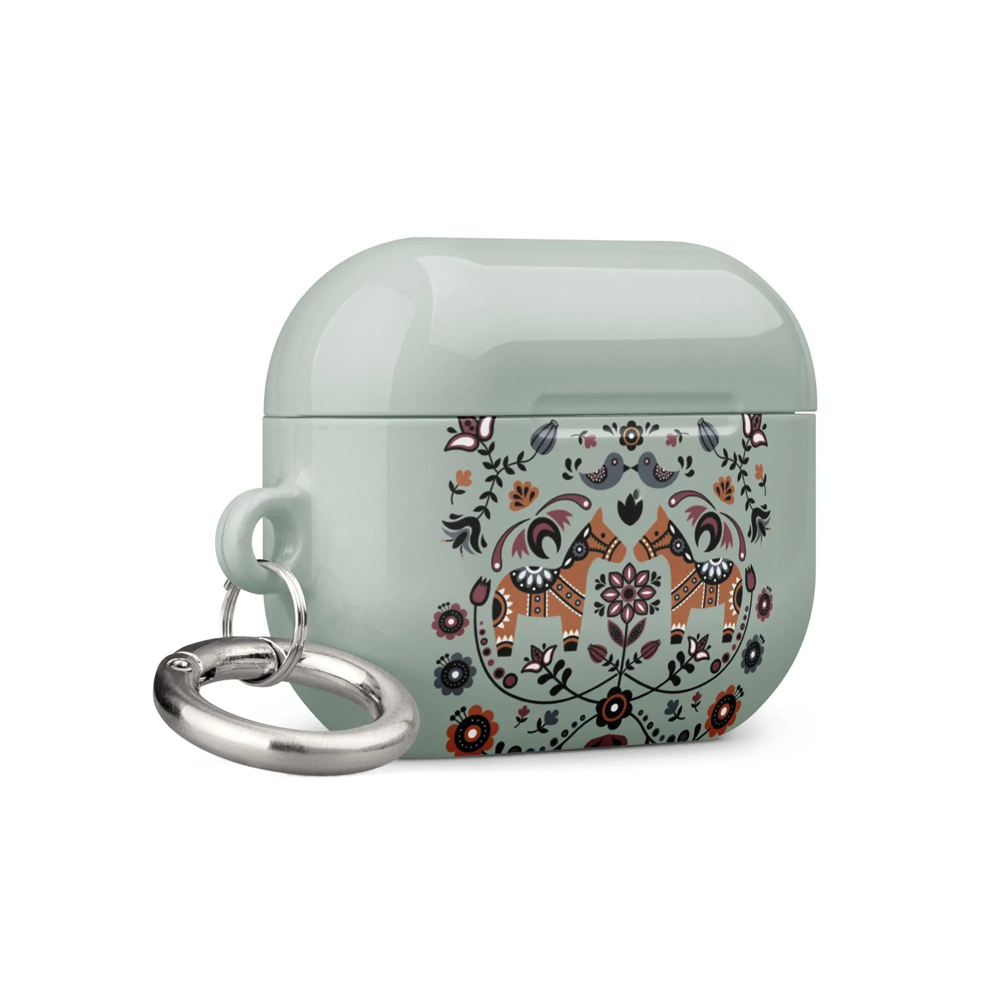 Swedish Dala Horse AirPod Pro 2 Case - Green - The Global Wanderer