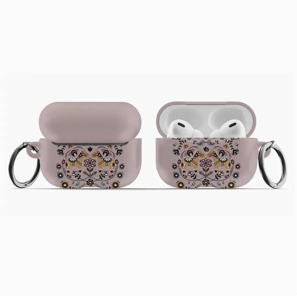 Swedish Dala Horse AirPod Pro Case - Brown - The Global Wanderer