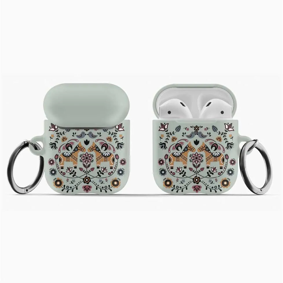 Swedish Dala Horse AirPod® Case - Green - The Global Wanderer