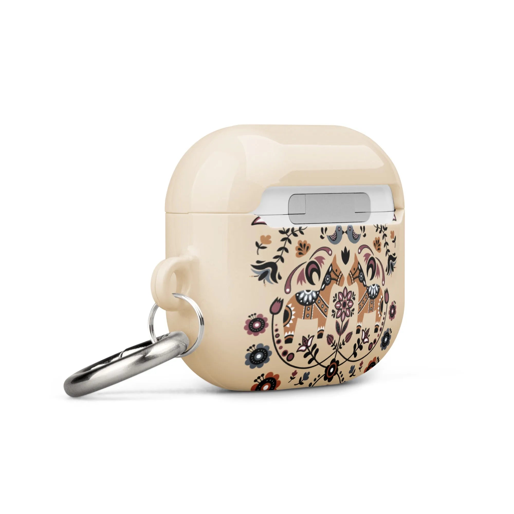 Swedish Dala Horse AirPod 3 Case - Beige - The Global Wanderer