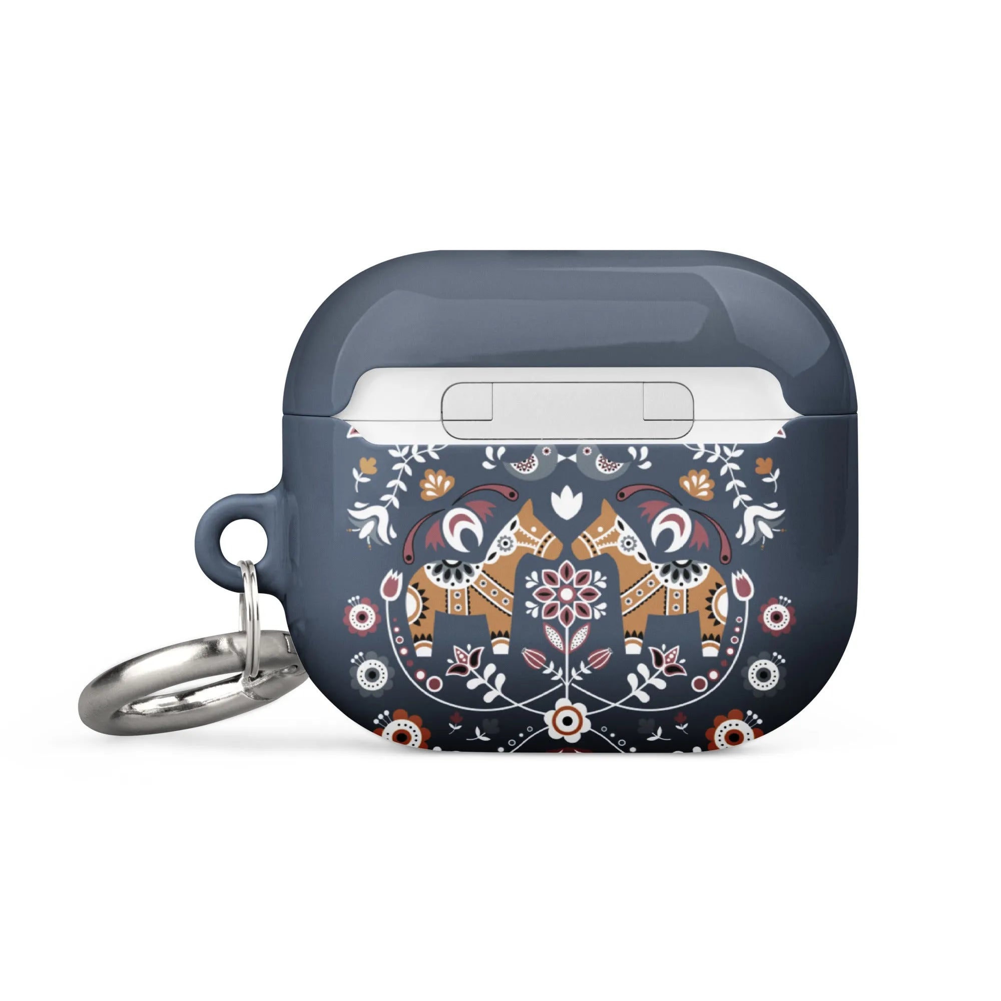 Swedish Dala Horse AirPod 3 Case - Blue - The Global Wanderer