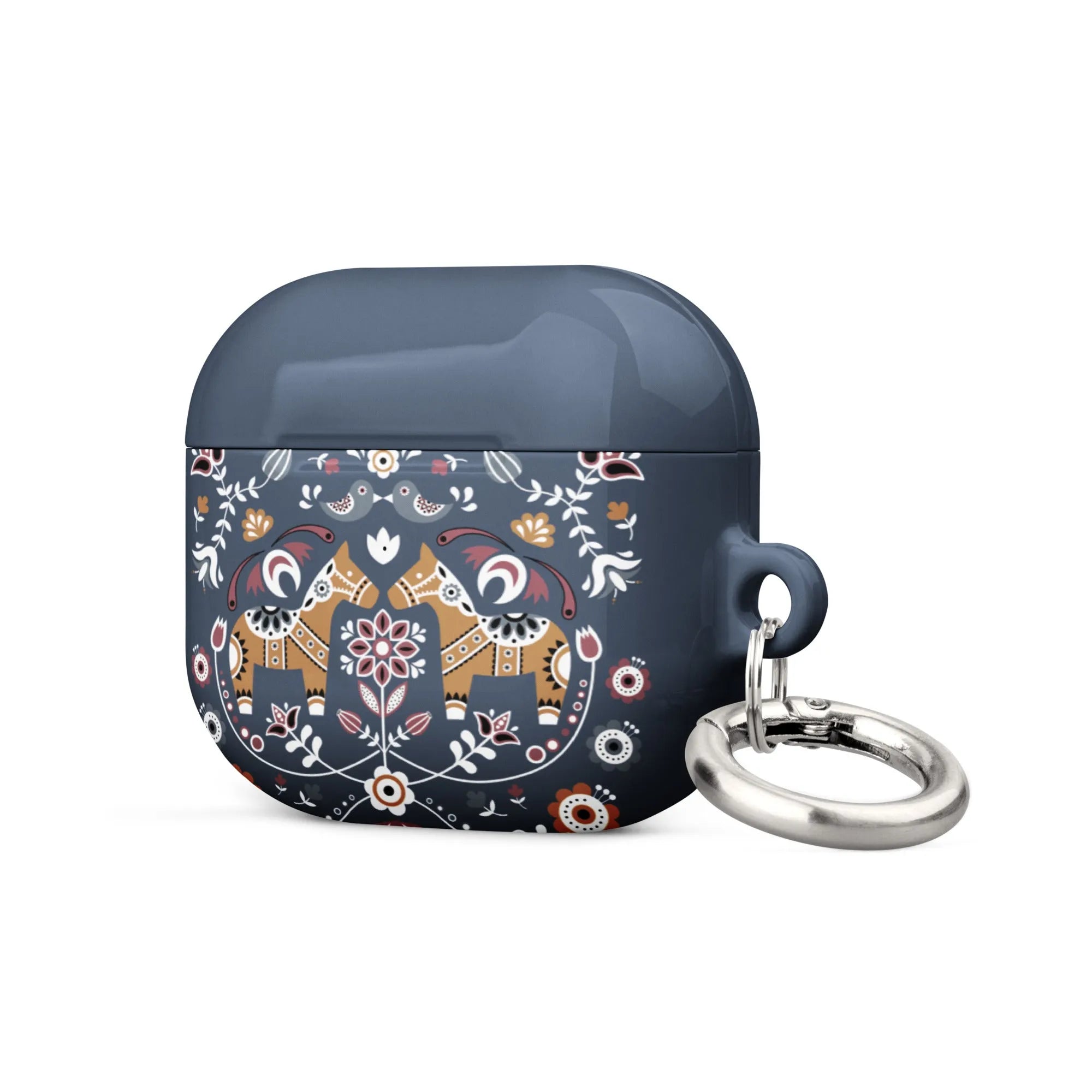 Swedish Dala Horse AirPod 3 Case - Blue - The Global Wanderer