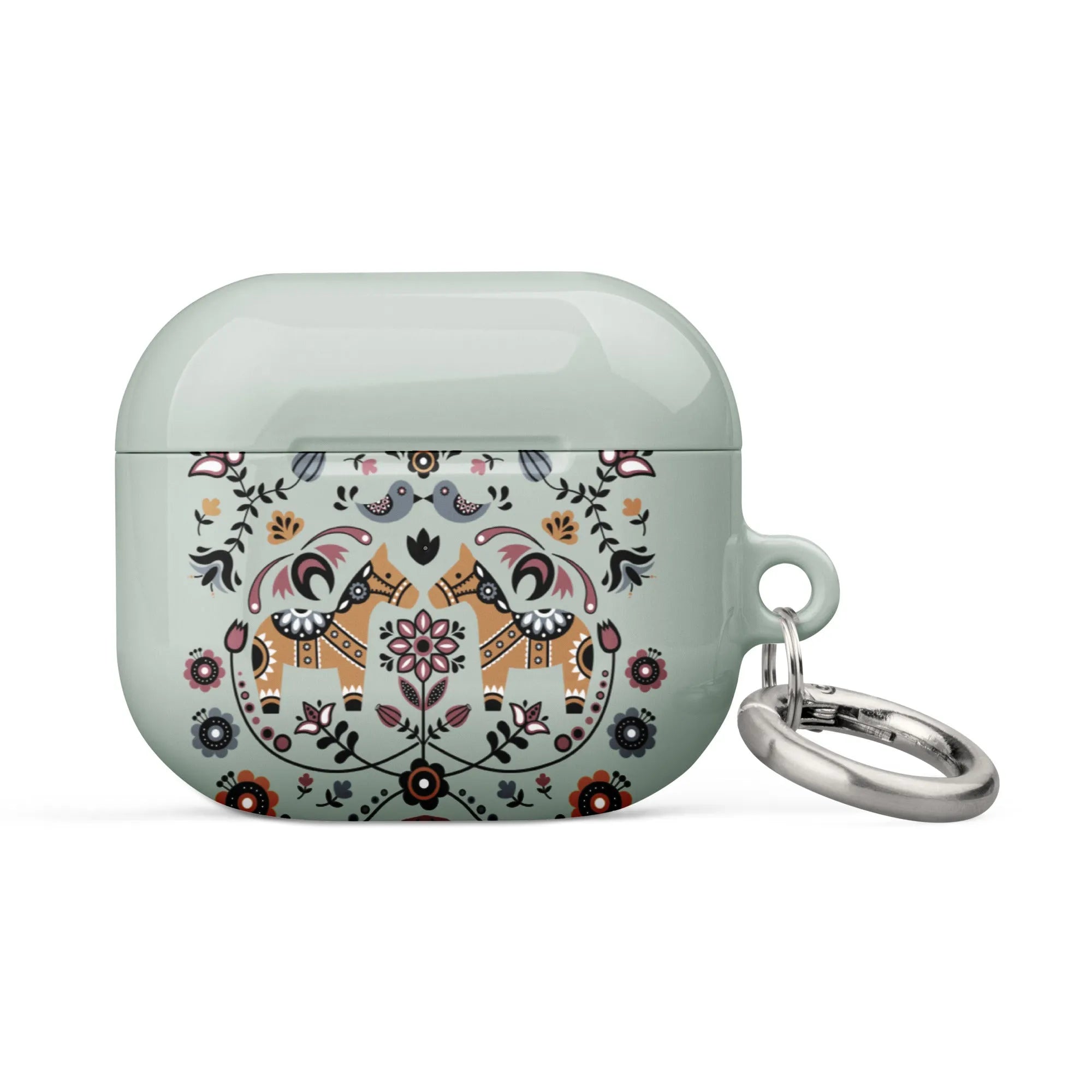 Swedish Dala Horse AirPod 3 Case - Green - The Global Wanderer