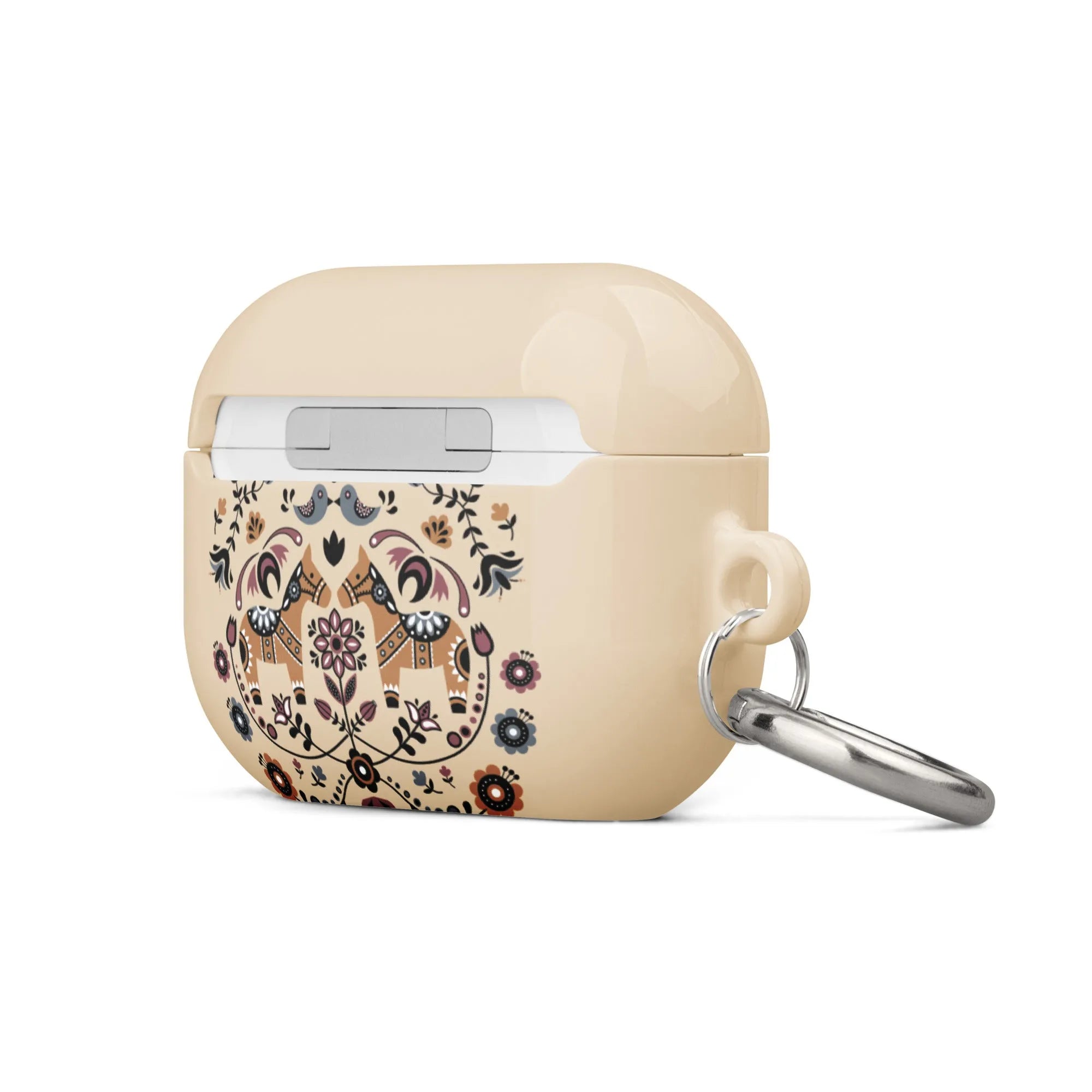 Swedish Dala Horse AirPod Pro 2 Case - Beige - The Global Wanderer