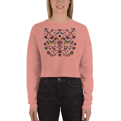 Swedish Dala Horse Cropped Sweatshirt - Light - The Global Wanderer