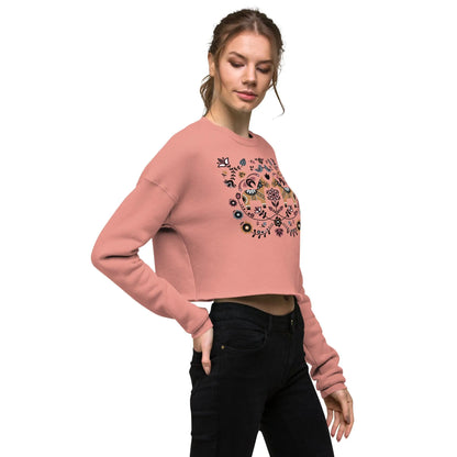 Swedish Dala Horse Cropped Sweatshirt - Light - The Global Wanderer