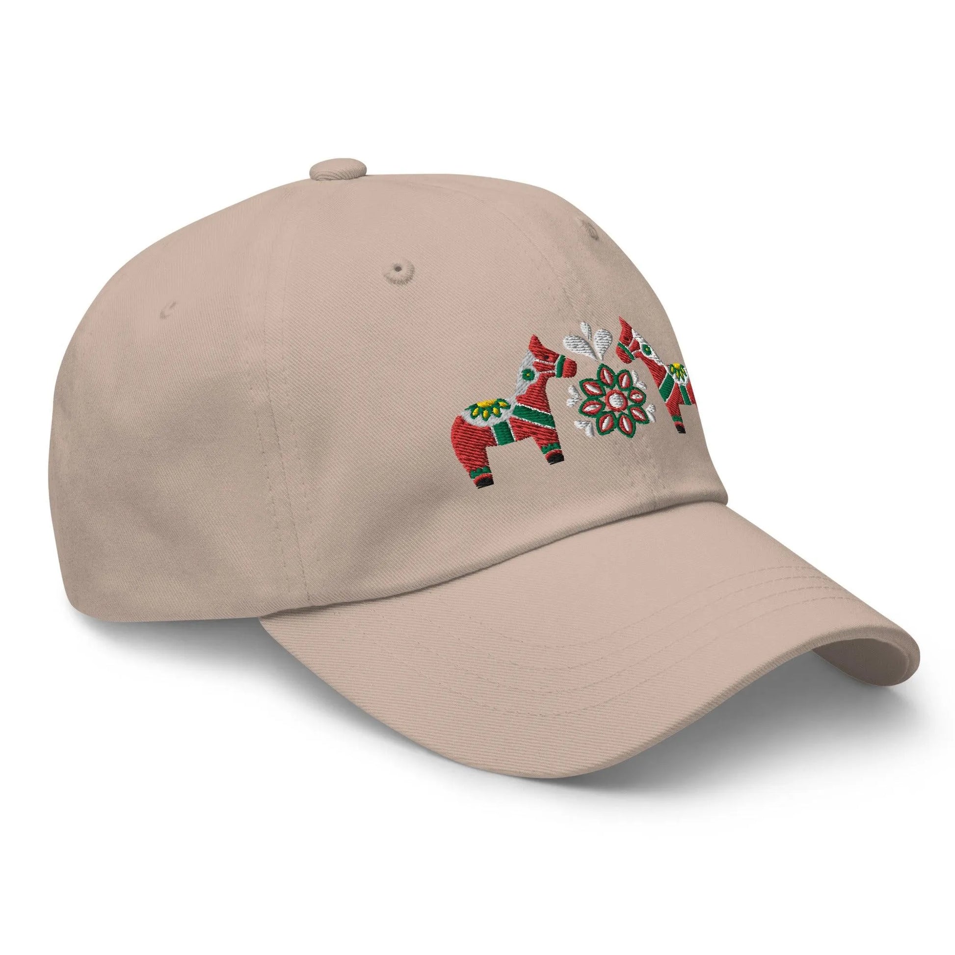 Swedish Dala Horse Embroidered Dad Hat - Red - The Global Wanderer