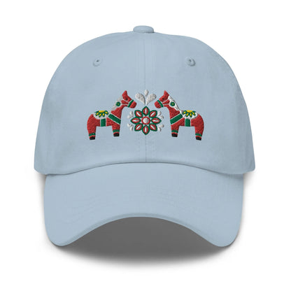 Swedish Dala Horse Embroidered Dad Hat - Red - The Global Wanderer