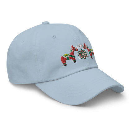 Swedish Dala Horse Embroidered Dad Hat - Red - The Global Wanderer